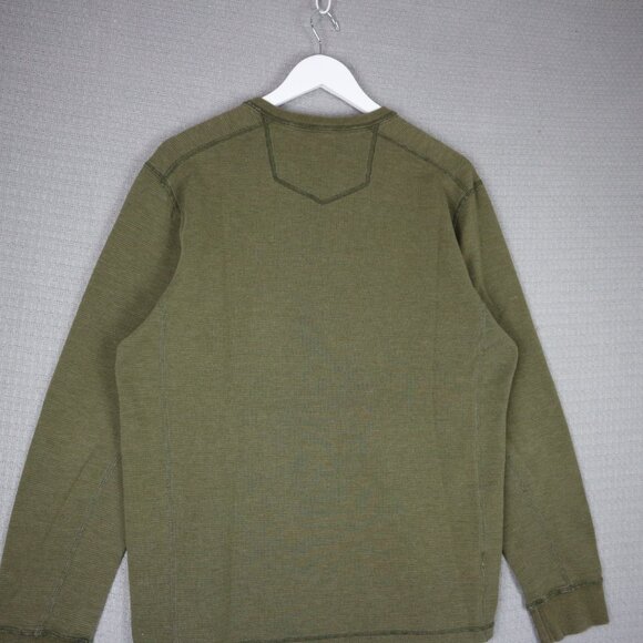Eddie Bauer Thick Thermal Longsleeve Henley Olive Mens Large - Picture 7 of 8